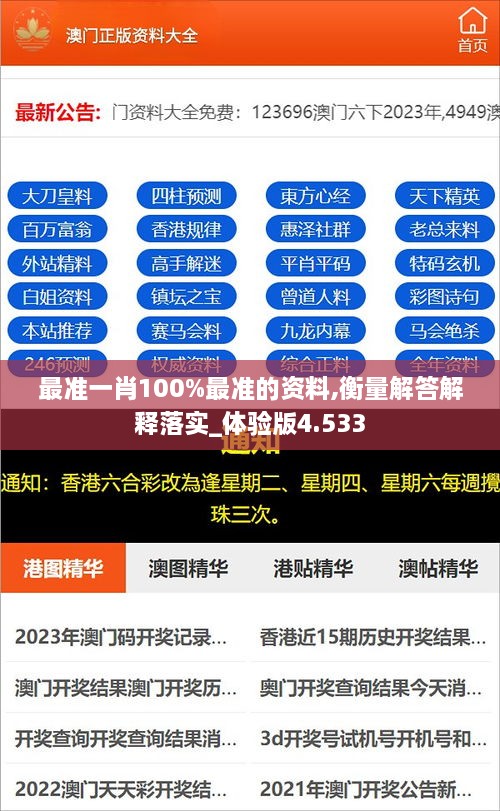 最准一肖100%最准的资料,衡量解答解释落实_体验版4.533