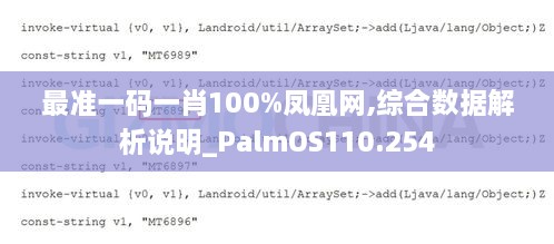 最准一码一肖100%凤凰网,综合数据解析说明_PalmOS110.254