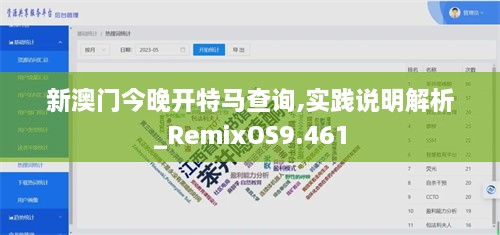 新澳门今晚开特马查询,实践说明解析_RemixOS9.461