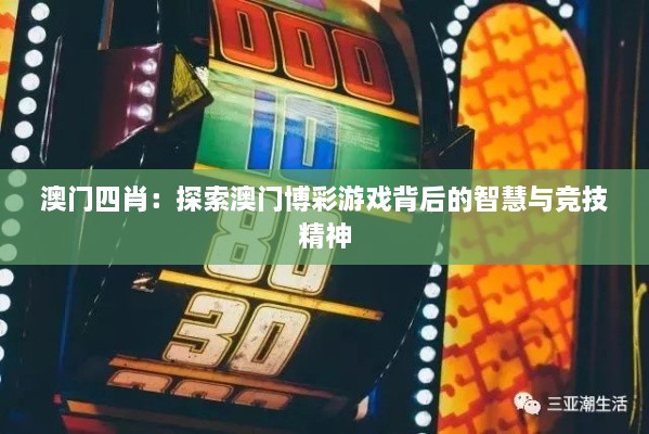 澳门四肖：探索澳门博彩游戏背后的智慧与竞技精神