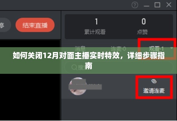 详细步骤指南，如何关闭对面主播的12月实时特效