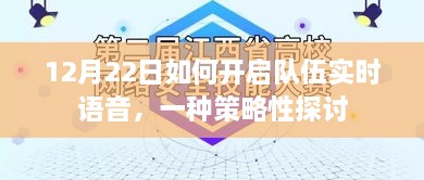 12月22日队伍实时语音开启策略探讨