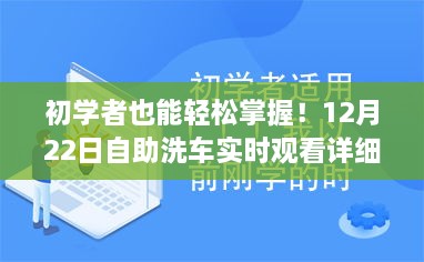 初学者洗车指南，12月22日实时观看自助洗车详细步骤教程