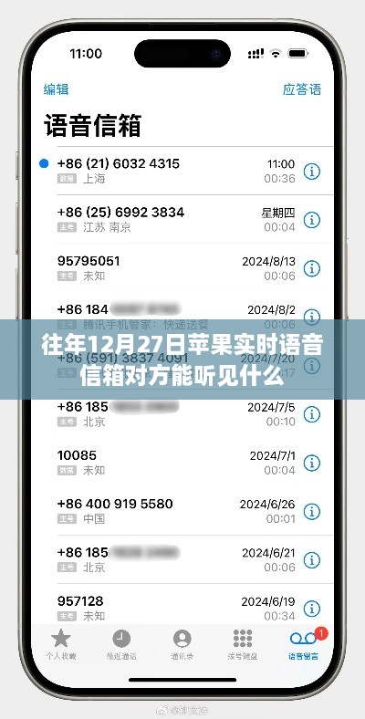苹果实时语音信箱功能使用细节，对方在12月27日能听到什么？