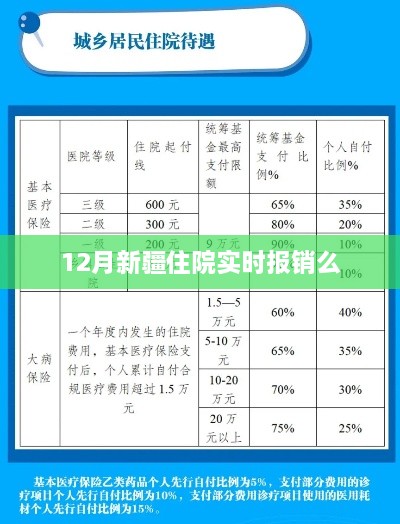 新疆12月住院费用实时报销情况