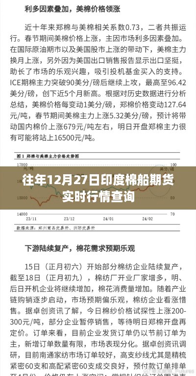 印度棉船期货实时行情查询往年12月27日数据