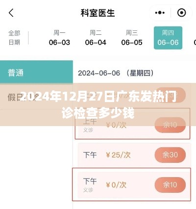 广东发热门诊检查费用查询，2024年最新价格