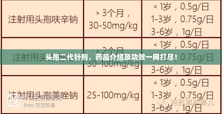 头孢二代针剂，药品介绍及功效一网打尽！