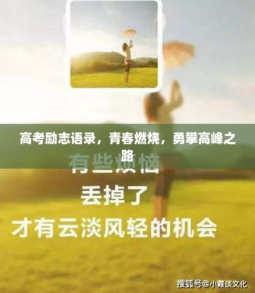 高考励志语录，青春燃烧，勇攀高峰之路